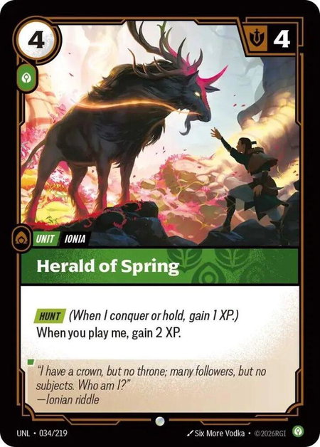Herald of Spring - Unleashed Riftbound trading card
