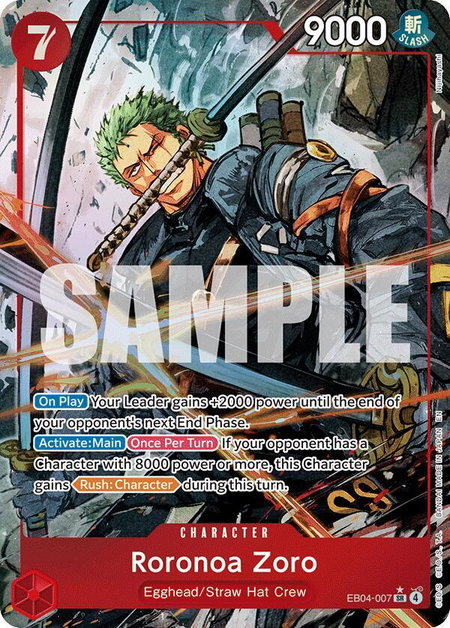 Roronoa Zoro (EB04-007) (Alternate Art) - Adventure on Kami's Island One Piece trading card