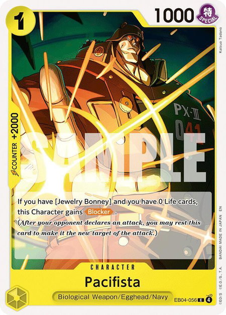 Pacifista trading card from Adventure on Kami's Island Pacifista - Adventure on Kami's Island One Piece trading card