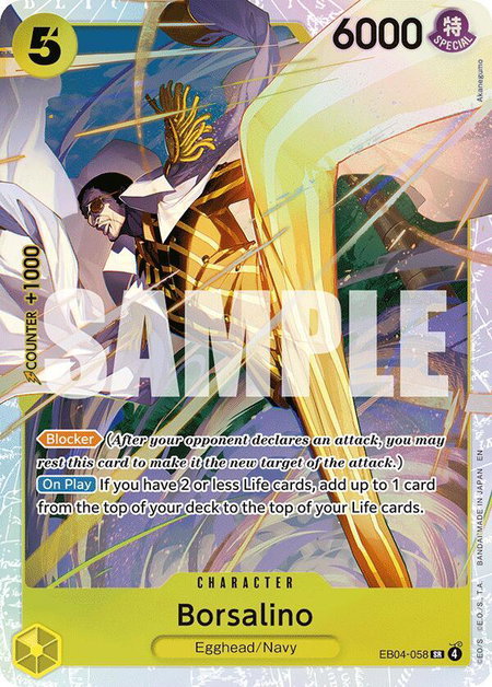 Borsalino - Adventure on Kami's Island One Piece trading card