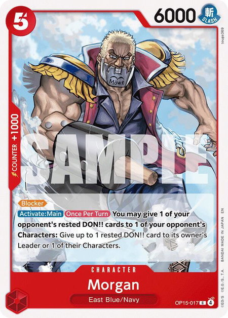 Morgan - Adventure on Kami's Island One Piece trading card