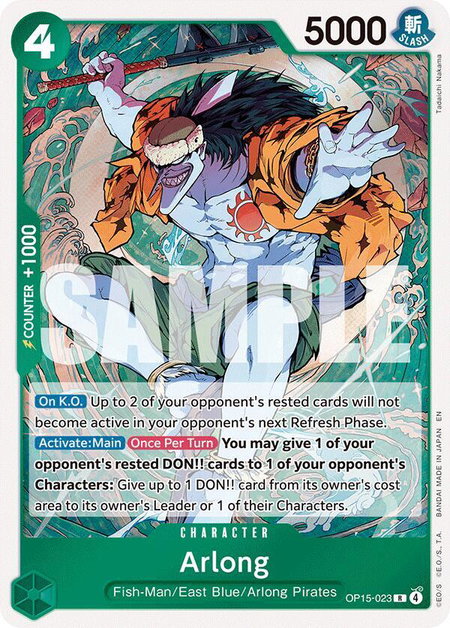 Arlong trading card from Adventure on Kami's Island Arlong - Adventure on Kami's Island One Piece trading card