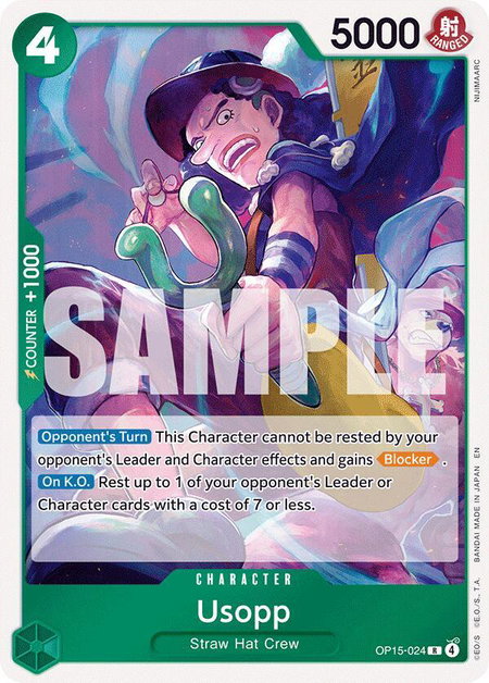 Usopp trading card from Adventure on Kami's Island Usopp - Adventure on Kami's Island One Piece trading card
