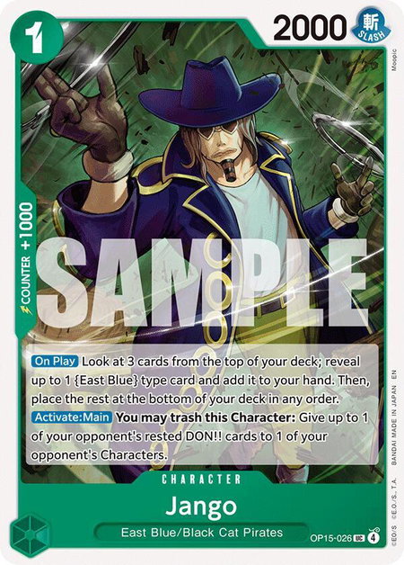 Jango - Adventure on Kami's Island One Piece trading card