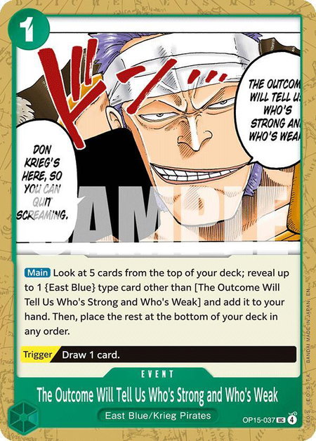 The Outcome Will Tell Us Who's Strong and Who's Weak - Adventure on Kami's Island One Piece trading card