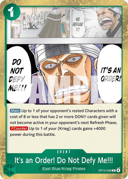 It's an Order! Do Not Defy Me!!! - Adventure on Kami's Island One Piece trading card