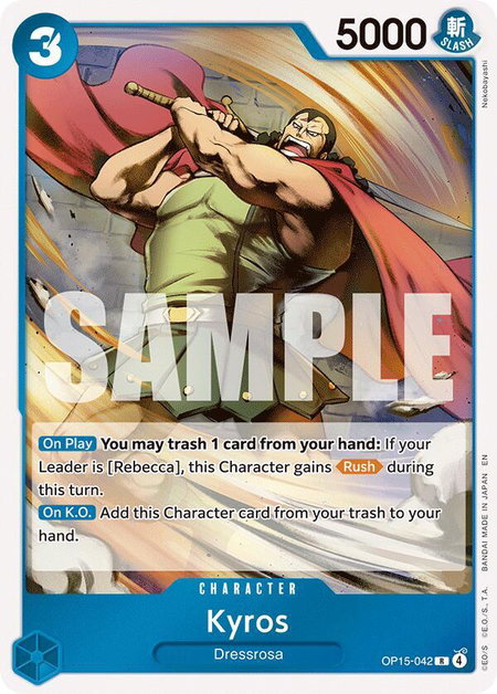 Kyros - Adventure on Kami's Island One Piece trading card