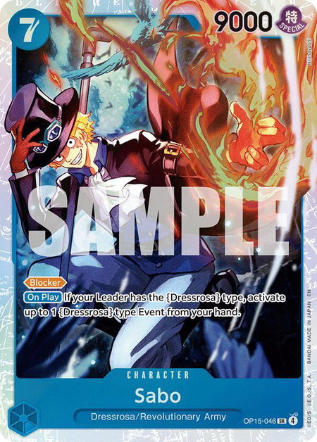 Sabo trading card from Adventure on Kami's Island Sabo - Adventure on Kami's Island One Piece trading card