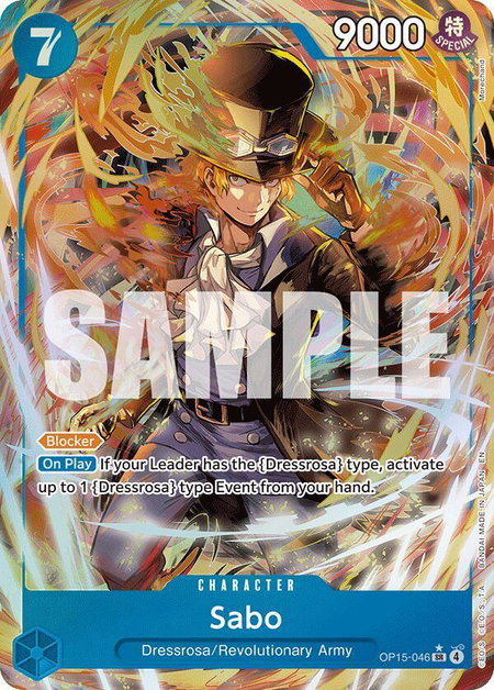 Sabo (Alternate Art) trading card from Adventure on Kami's Island Sabo (Alternate Art) - Adventure on Kami's Island One Piece trading card