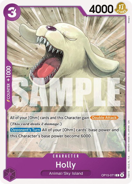 Holly trading card from Adventure on Kami's Island Holly - Adventure on Kami's Island One Piece trading card