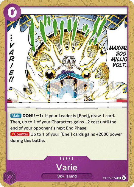 Varie trading card from Adventure on Kami's Island Varie - Adventure on Kami's Island One Piece trading card