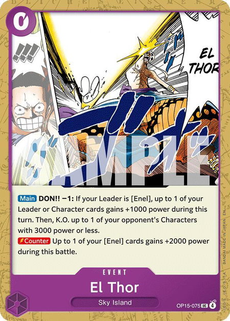El Thor - Adventure on Kami's Island One Piece trading card