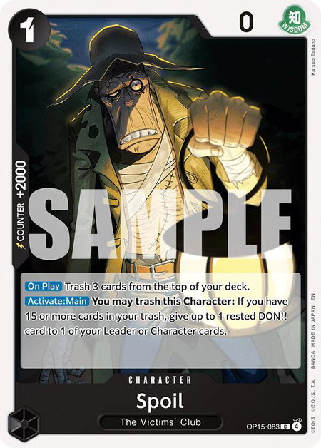 Spoil - Adventure on Kami's Island One Piece trading card