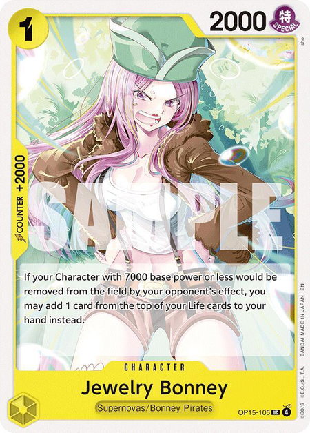 Jewelry Bonney (OP15-105) - Adventure on Kami's Island One Piece trading card