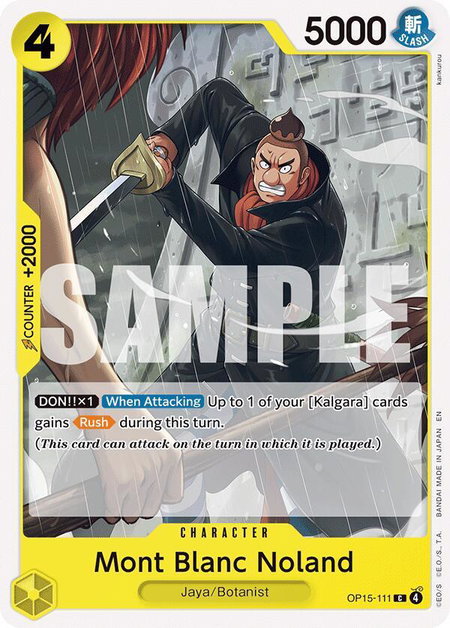 Mont Blanc Noland - Adventure on Kami's Island One Piece trading card