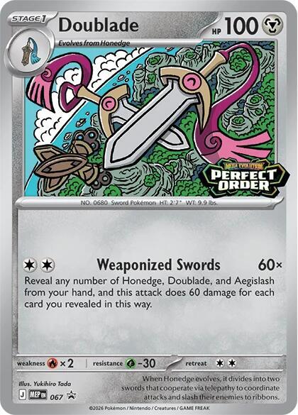 Doublade - 067 trading card from ME: Mega Evolution Promo Doublade - 067 - ME: Mega Evolution Promo Pokémon trading card