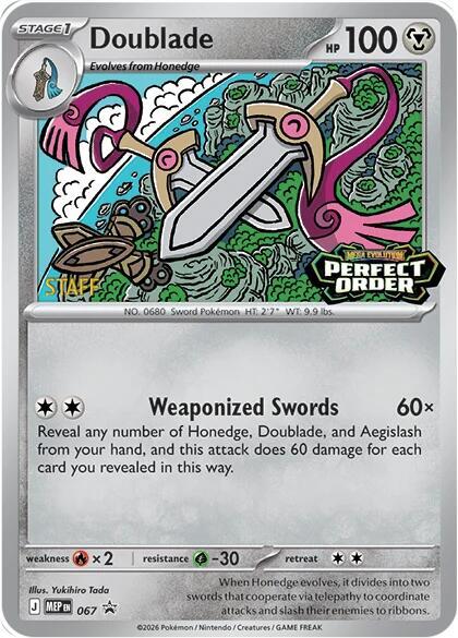 Doublade - 067 [Staff] - ME: Mega Evolution Promo Pokémon trading card