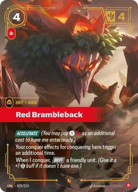 Red Brambleback - Unleashed (UNL) #029/219 - Epic Riftbound Trading Card