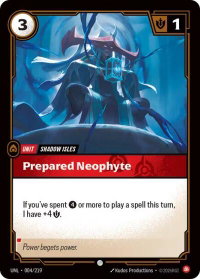 Prepared Neophyte - Unleashed (UNL) #004/219 - Common Riftbound Trading Card