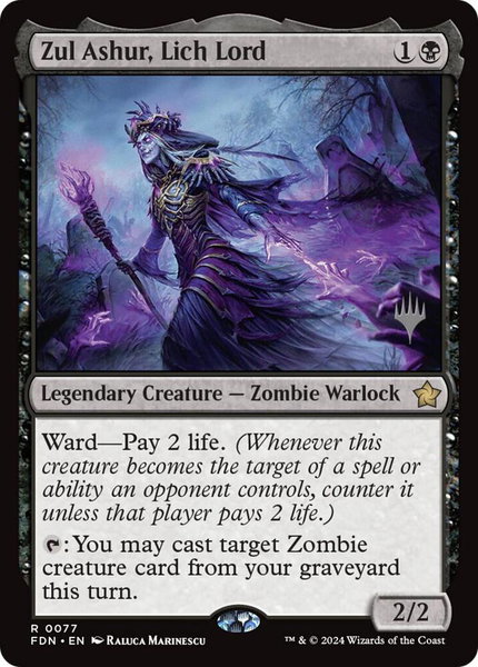Zul Ashur, Lich Lord - Promo Pack: Lorwyn Eclipsed Magic: The Gathering trading card