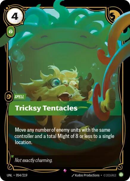 Tricksy Tentacles trading card from Unleashed Tricksy Tentacles - Unleashed Riftbound trading card