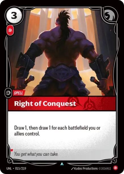 Right of Conquest - Unleashed Riftbound trading card