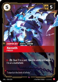 Xerath - Freed - Unleashed (UNL) #026/219 - Rare Riftbound Trading Card