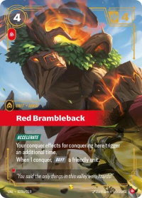 Red Brambleback (Alternate Art) - Unleashed (UNL) #029a/219 - Showcase Riftbound Trading Card