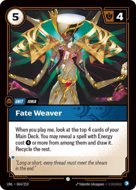 Fate Weaver - Unleashed Riftbound trading card