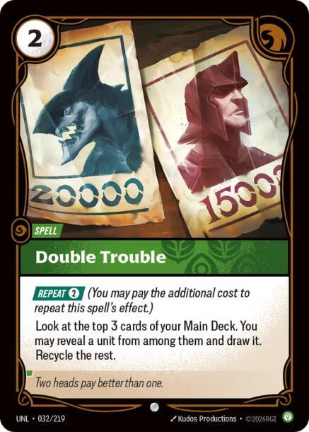 Double Trouble - Unleashed Riftbound trading card