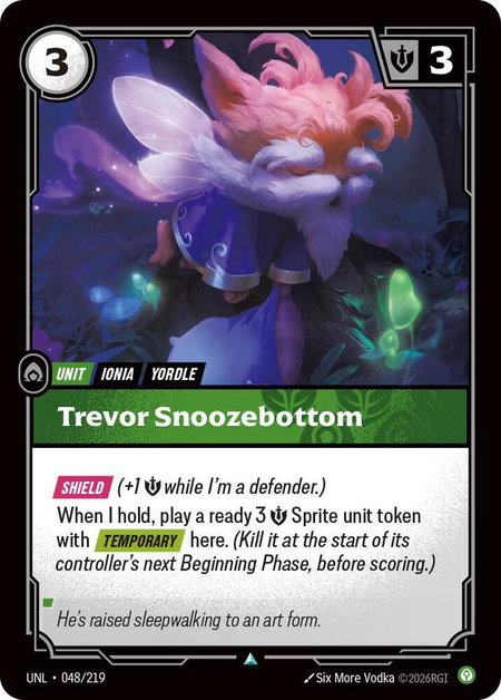 Trevor Snoozebottom - Unleashed Riftbound trading card