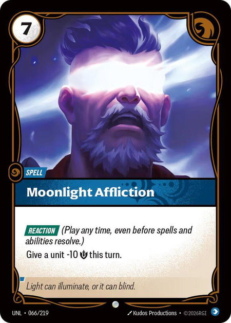 Moonlight Affliction - Unleashed Riftbound trading card