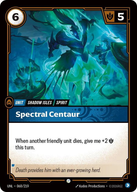 Spectral Centaur - Unleashed Riftbound trading card