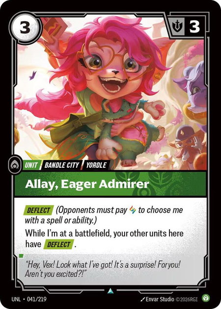 Allay, Eager Admirer - Unleashed Riftbound trading card