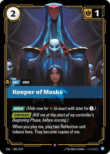 Keeper of Masks - Unleashed Riftbound trading card
