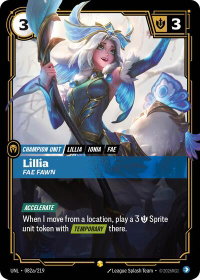 Lillia - Fae Fawn (Alternate Art) - Unleashed (UNL) #082a/219 - Showcase Riftbound Trading Card