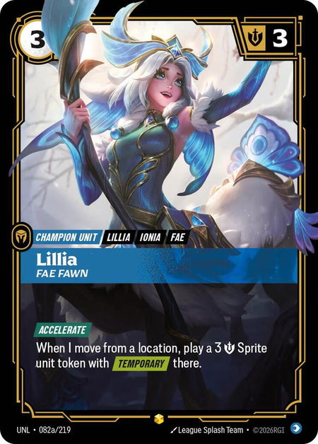 Lillia - Fae Fawn (Alternate Art) - Unleashed Riftbound trading card
