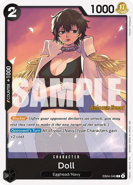 Doll - Adventure on Kami's Island Release Event Cards One Piece trading card