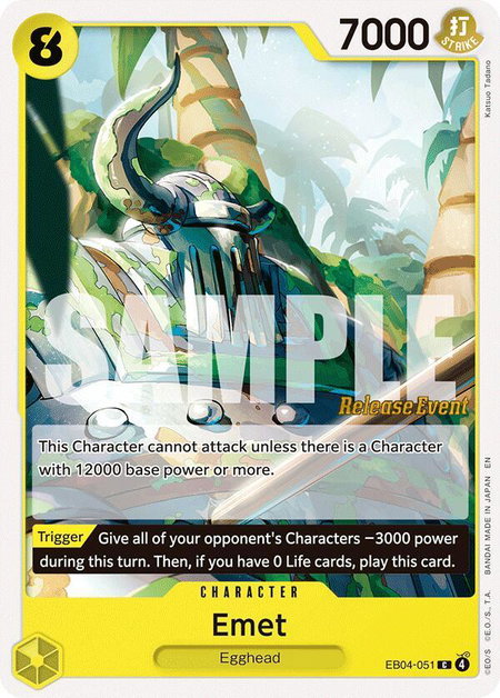 Emet - Adventure on Kami's Island Release Event Cards One Piece trading card