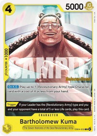 Bartholomew Kuma (EB04-055) - Adventure on Kami's Island Release Event Cards (OP15 RE) #EB04-055 - Common One Piece Trading Card
