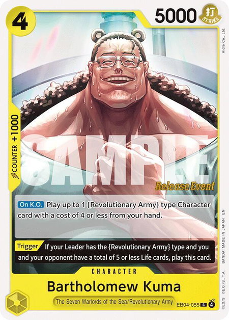 Bartholomew Kuma (EB04-055) - Adventure on Kami's Island Release Event Cards One Piece trading card