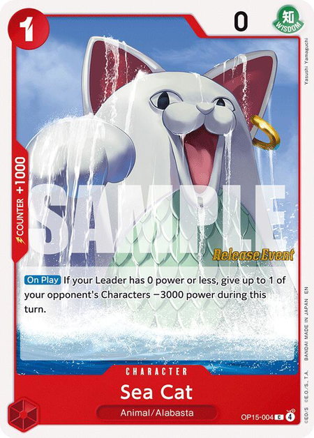 Sea Cat trading card from Adventure on Kami's Island Release Event Cards Sea Cat - Adventure on Kami's Island Release Event Cards One Piece trading card