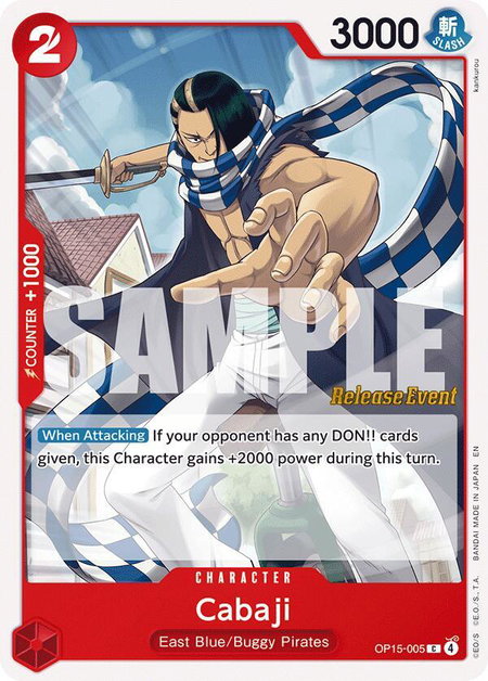 Cabaji - Adventure on Kami's Island Release Event Cards One Piece trading card