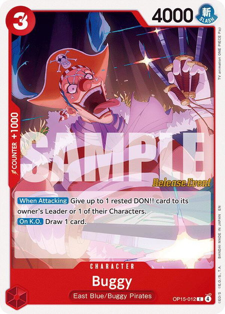 Buggy - Adventure on Kami's Island Release Event Cards One Piece trading card