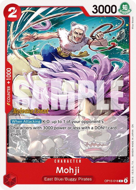 Mohji - Adventure on Kami's Island Release Event Cards One Piece trading card