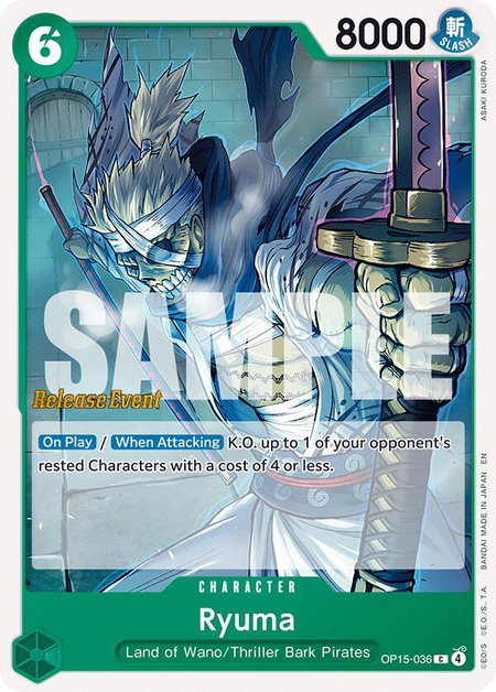 Ryuma - Adventure on Kami's Island Release Event Cards One Piece trading card