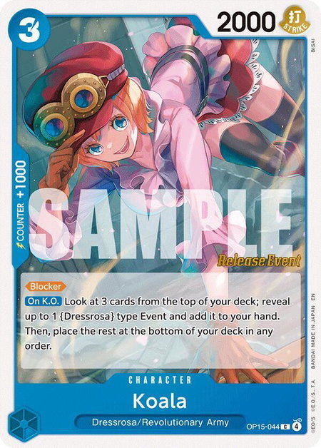 Koala - Adventure on Kami's Island Release Event Cards One Piece trading card
