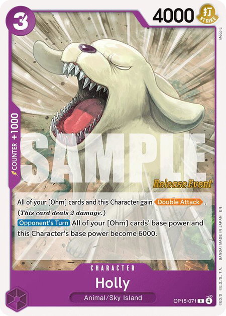 Holly trading card from Adventure on Kami's Island Release Event Cards Holly - Adventure on Kami's Island Release Event Cards One Piece trading card