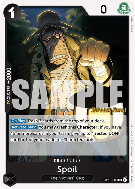 Spoil trading card from Adventure on Kami's Island Release Event Cards Spoil - Adventure on Kami's Island Release Event Cards One Piece trading card