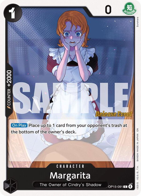 Margarita trading card from Adventure on Kami's Island Release Event Cards Margarita - Adventure on Kami's Island Release Event Cards One Piece trading card